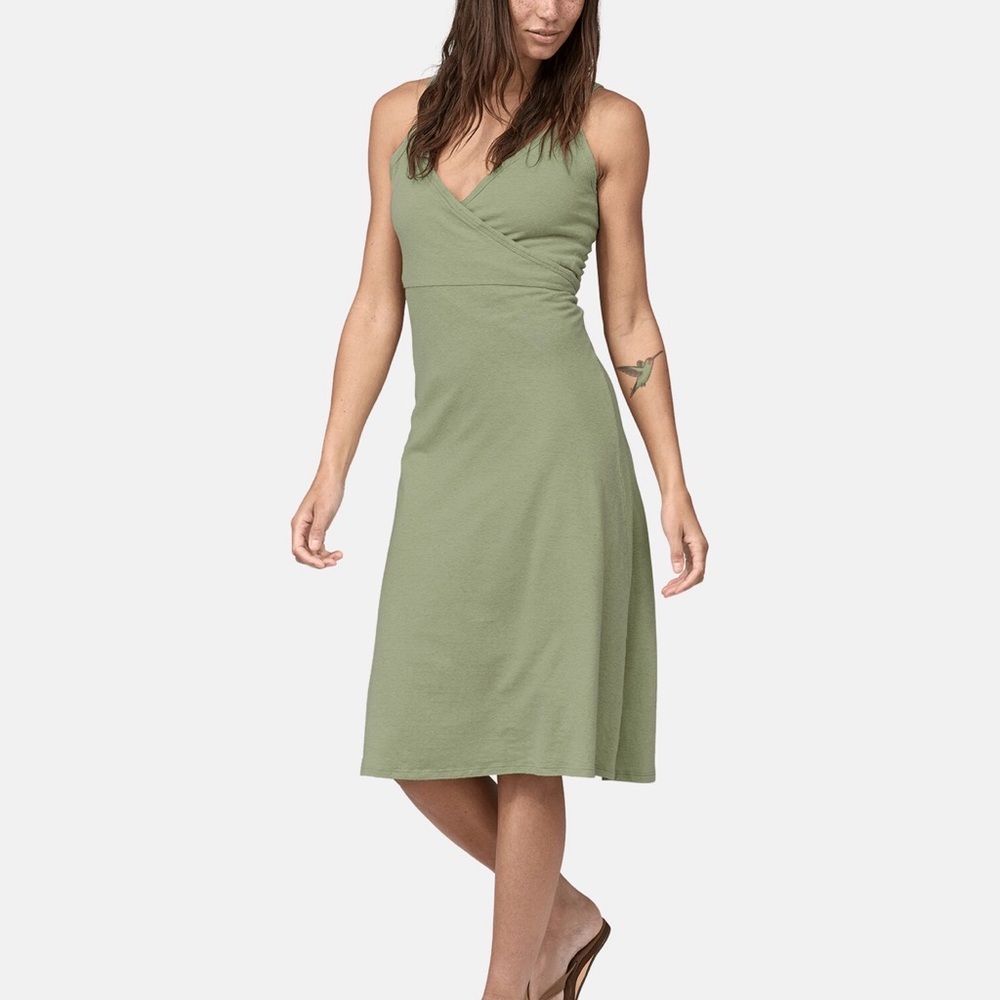 NWT Patagonia Wear With All Midi Dress Salvia Green